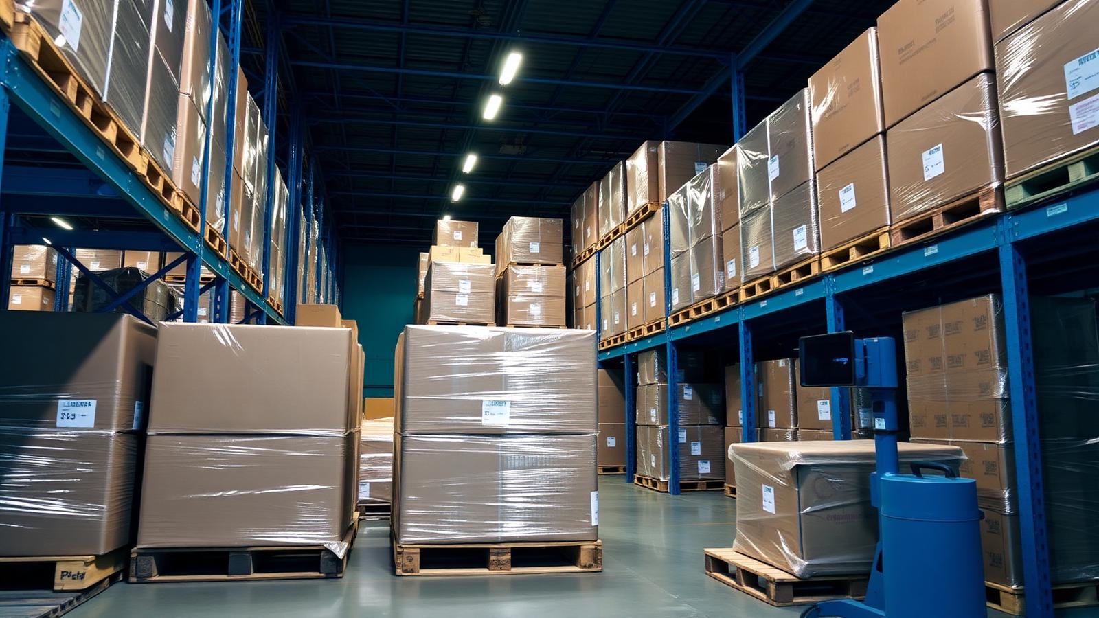Secure warehouse storage for sports shooting equipment and ammunition logistics